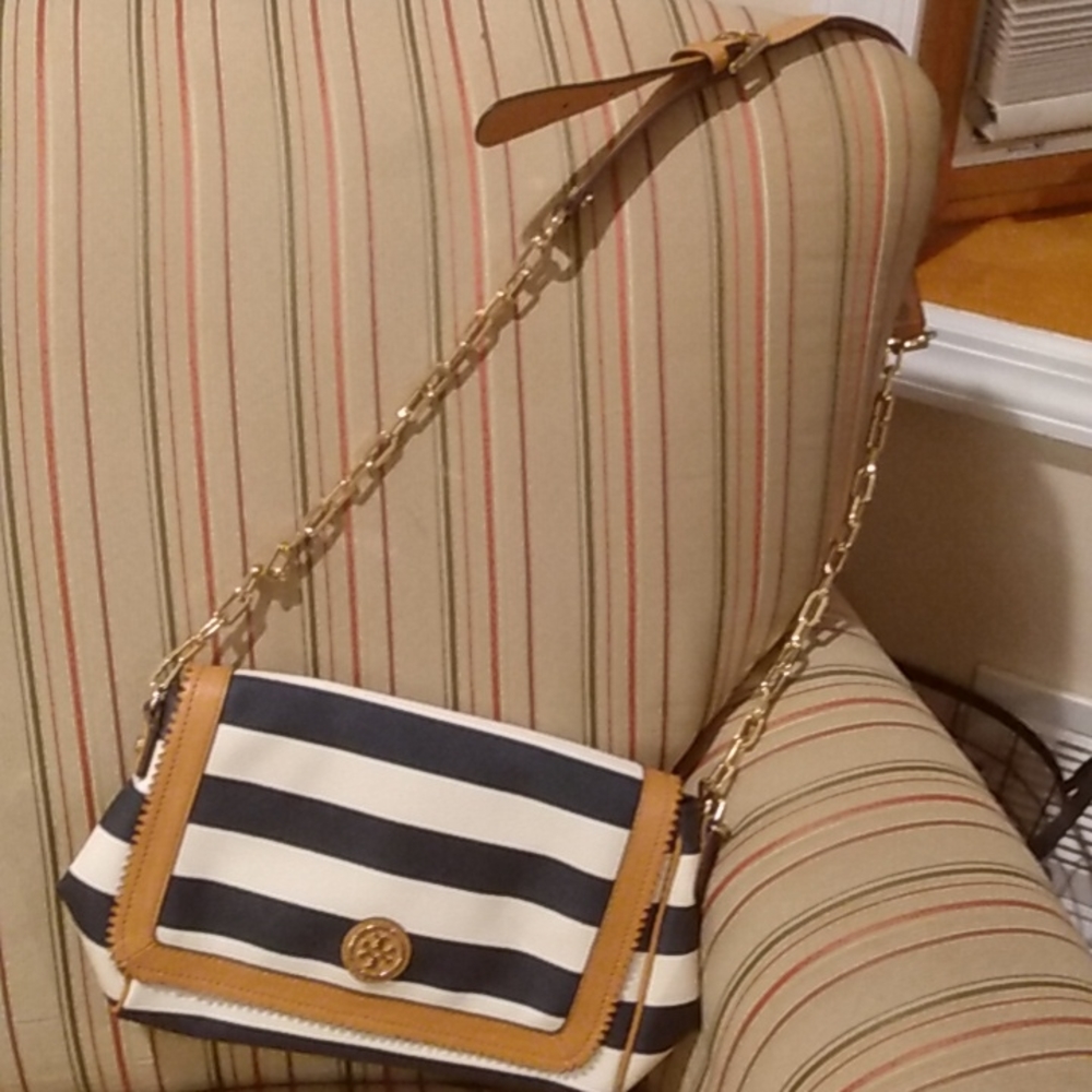 Tory Burch, small, white, blue